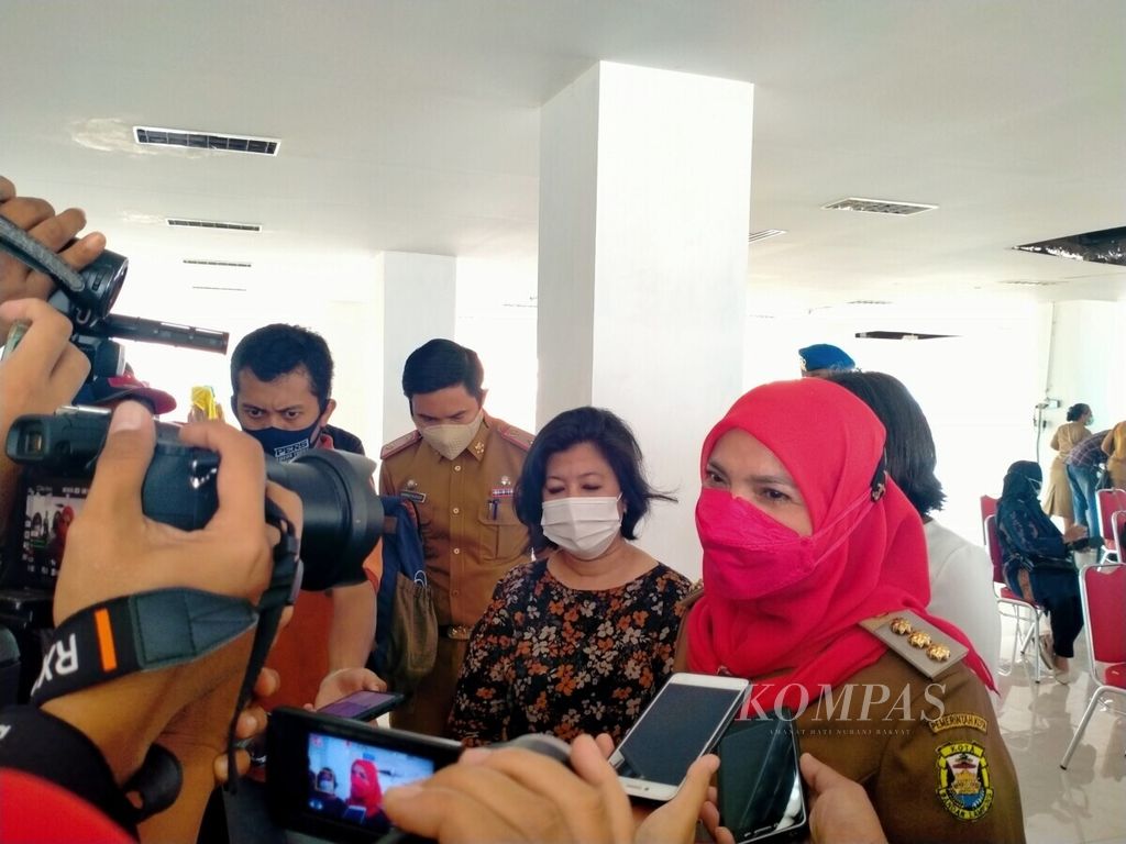 Wali Kota Bandar Lampung Eva Dwiana di Bandar Lampung, Selasa (30/3/2021). 