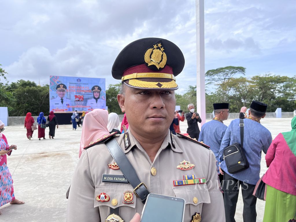 Kapolresta Kendari Kombes Eka Faturrahman di Kendari, Sulawesi Tenggara, Senin (9/5/2022).