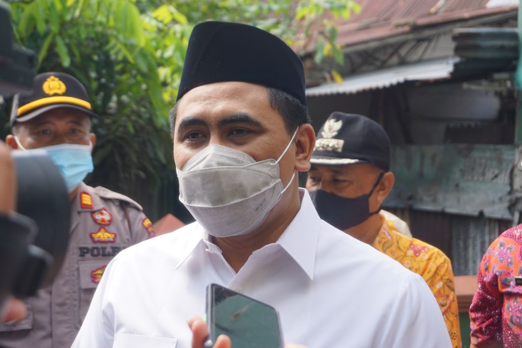 Wakil Gubernur Jawa Tengah Taj Yasin saat berkunjung ke Pondok Pesantren Al-Ittihaad Pasir Kidul Purwokerto Barat, Banyumas, Jawa Tengah, Rabu (7/10/2020).
