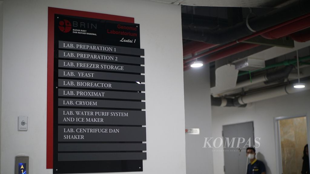 Berbagai laboratorium yang terdapat di Gedung Genomik di Kawasan Sains dan Teknologi (KST) Soekarno, Cibinong, Bogor, Jawa Barat, Rabu (5/7/2023).