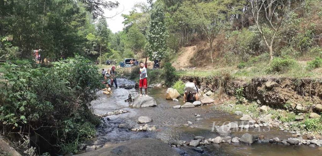 Suasana Bumi Perkemahan Bedengan di Kecamatan Dau, Kabupaten Malang, Jawa Timur.