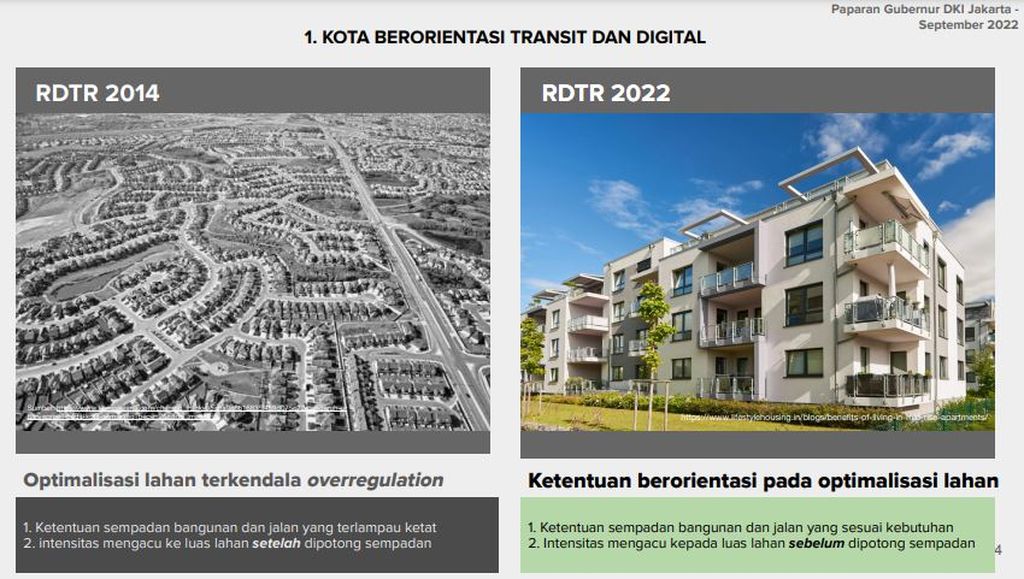 Tangkapan layar dari paparan sosialisasi RDTR DKI Jakarta 2022