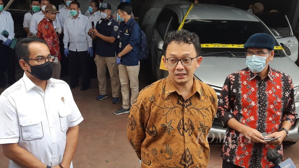 Beka Ulung Hapsara, Komisioner Pendidikan dan Penyuluhan Komnas HAM, di markas Kepolisian Daerah Metro Jaya, Jakarta Selatan, Senin (21/12/2020).