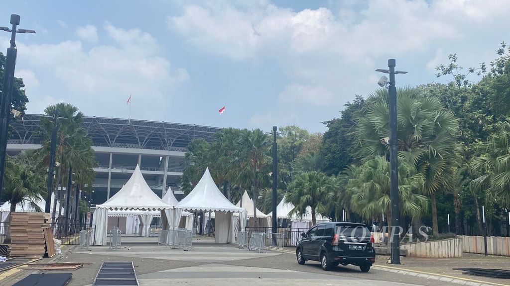 Kondisi Stadion Utama GBK saat dikunjungi pada Senin (2/9/2024).