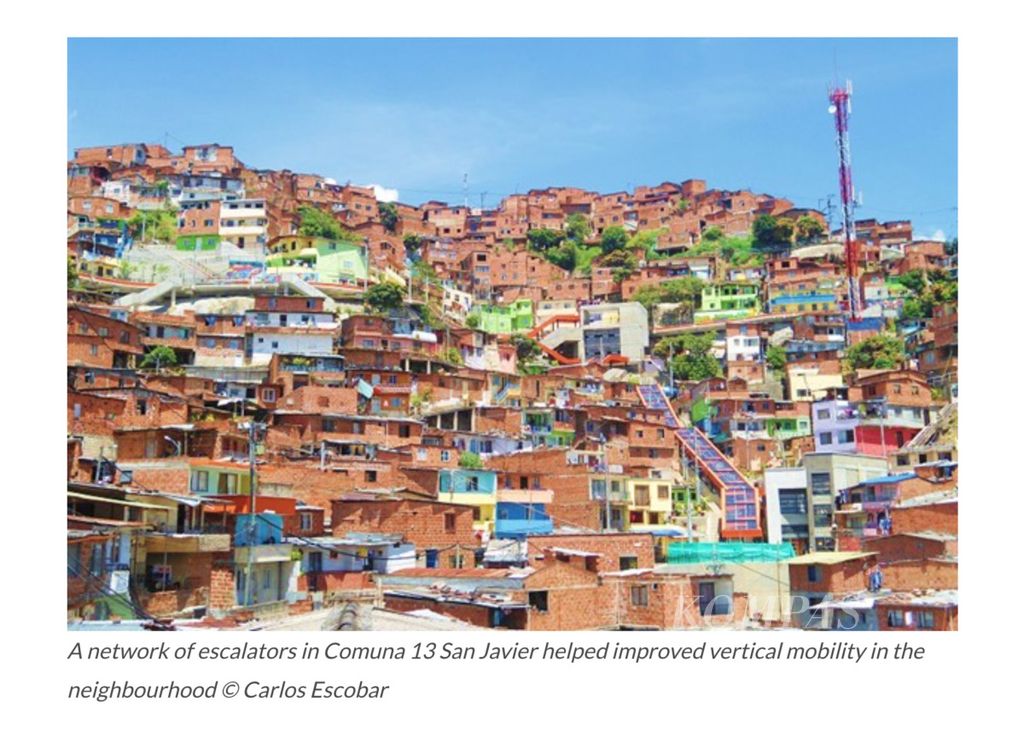 Tangkapan layar yang direkam pada Februari 2021 dari laman Lee Kuan yew World City Prize ini menunjukkan salah satu sisi Kota Medellin, Kolombia 