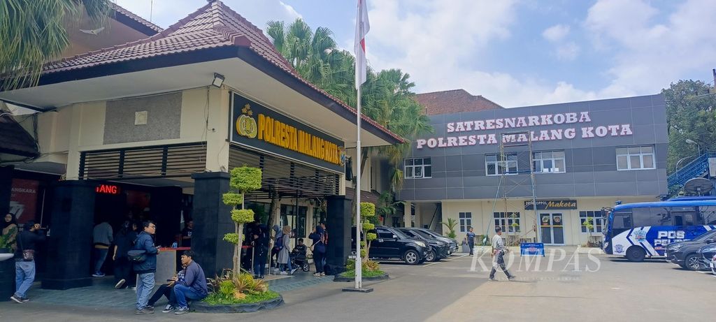 Suasana Polresta Malang Kota pada Sabtu (30/3/2024). 