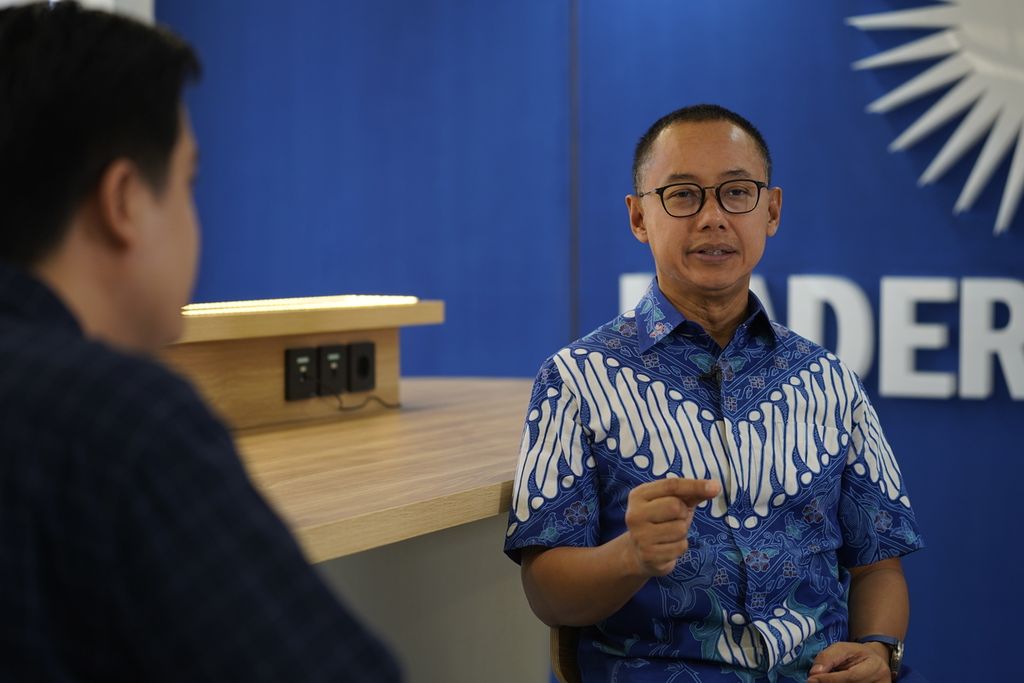 Sekretaris Jenderal Partai Amanat Nasional (PAN) Eddy Soeparno saat ditemui harian <i>Kompas</i> di Kantor DPP PAN, Jakarta Selatan, Rabu (5/4/2023).