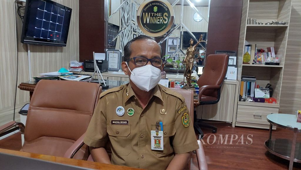 Pelaksana Tugas Kepala Dinas Kesehatan Kota Banjarmasin Machli Riyadi di Banjarmasin, Kalimantan Selatan, Selasa (8/2/2022).