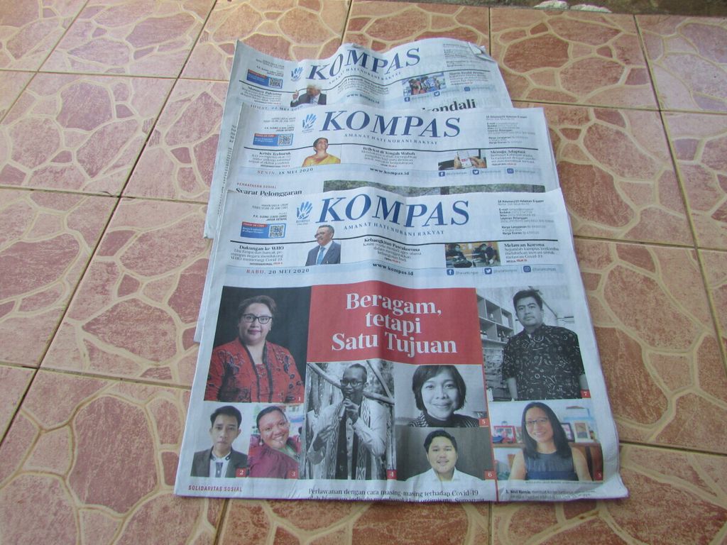 Inilah produk jurnalistik berupa media cetak <i>Kompas.</i>