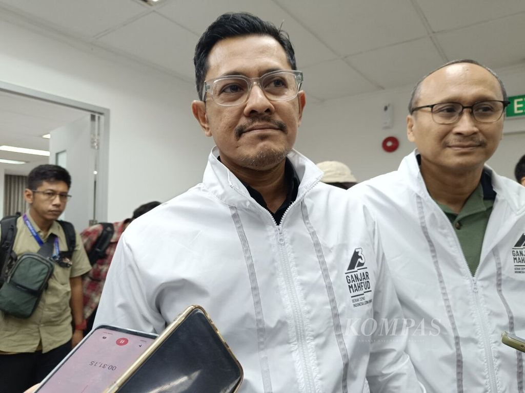 Deputi Operasi 247 TPN Ganjar-Mahfud, Denon Prawiraatmadja, saat ditemui di Jakarta, Jumat (5/1/2024).
