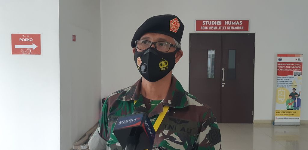 Koordinator Humas Rumah Sakit Darurat Covid-19 Wisma Atlet Kemayoran Kolonel Mintoro.
