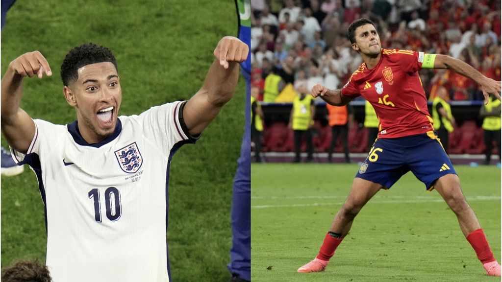 Dua calon kuat peraih gelar Ballon d'Or atau pemain terbaik dunia tahun 2024, Jude Bellingham dari Inggris dan Rodri asal Spanyol.