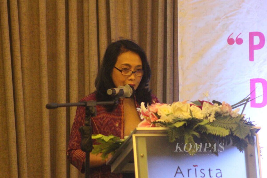Menteri PPPA I Gusti Ayu Bintang Darmawati ketika berbicara di Palembang, Sumatera Selatan, Kamis (10/6/2021).