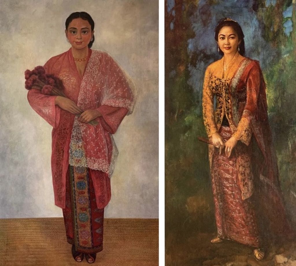 Lukisan Diego Rivera dan Basoeki Abdullah tentang perempuan Indonesia. Koleksi Istana Presiden.