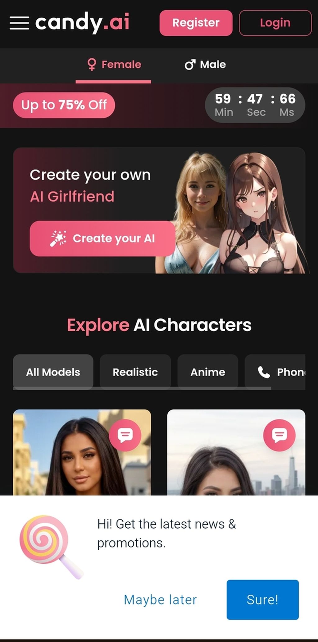 Candy.ai adalah salah satu aplikasi pendamping AI yang secara khusus untuk AI Girlfriends.