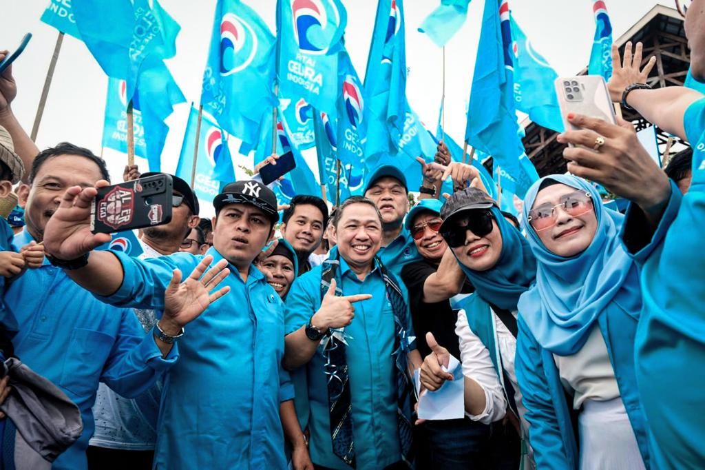 Suasana <i>roadshow</i> Partai Gelora di salah satu daerah di Indonesia.