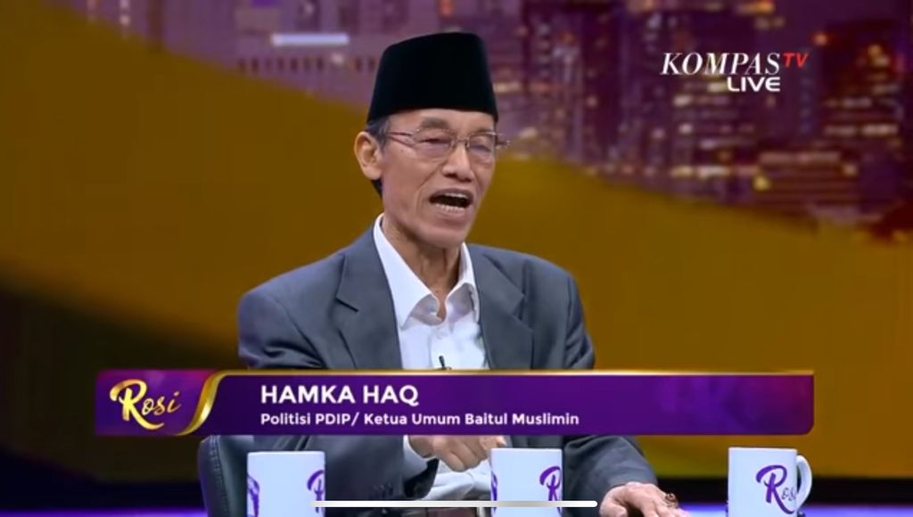 Hamka Haq saat diundang sebagai salah satu narasumber di acara ”Rosi” di KompasTV.
