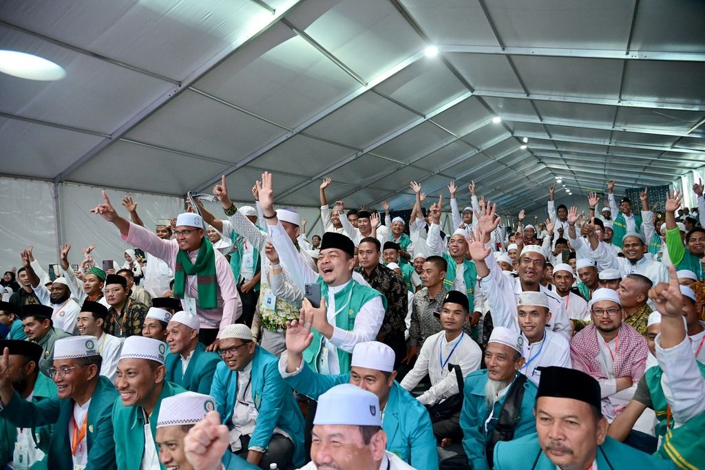 Pembukaan Jambore Nasional Dai Desa Madani Persaudaraan Muslimin Indonesia (Parmusi) Tahun 2023 di Taman Nasional Gunung Gede Pangrango, Kabupaten Cianjur, Jawa Barat, yang diresmikan Presiden Jokowi pada Selasa, 26 September 2023. 