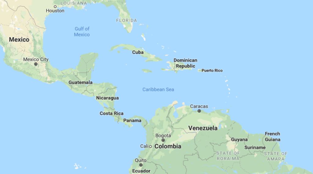 Peta lokasi Caracas, Venezuela