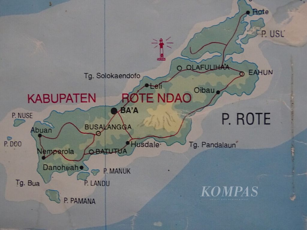 Peta Pulau Rote.