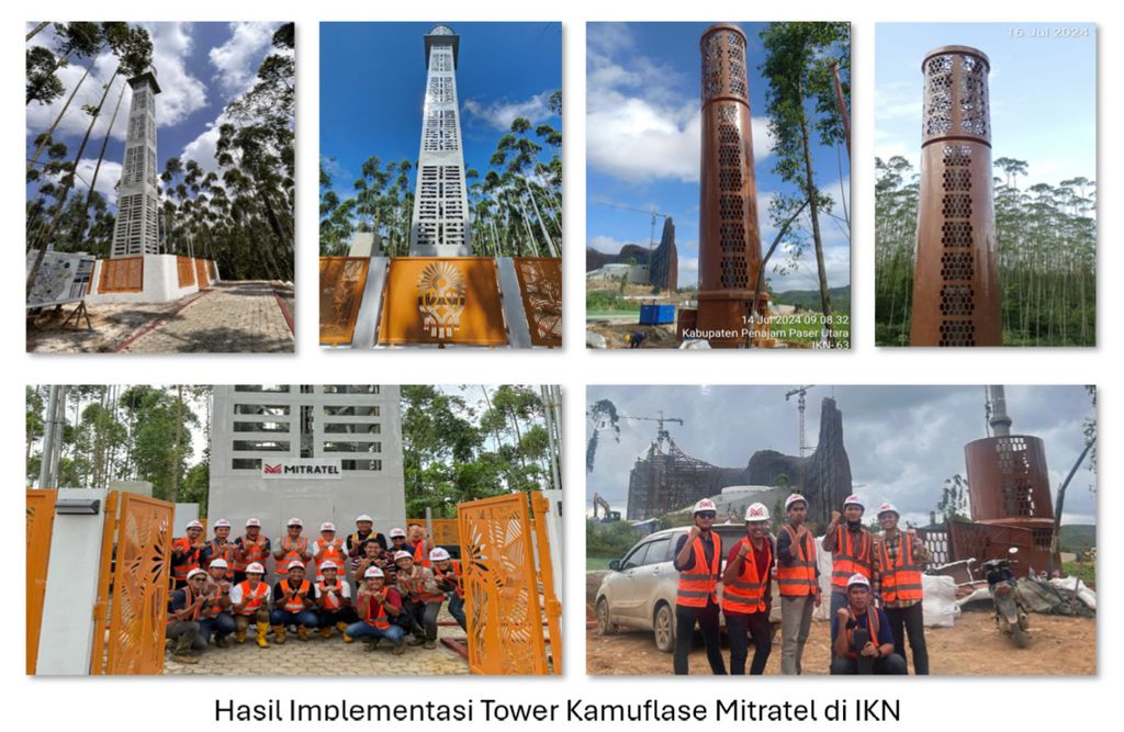 Pembangunan Menara BTS Kamulfase Ibu Kota Nusantara, di Kabupaten Panajem Paser Utara, Kalimantan Timur, 2024.