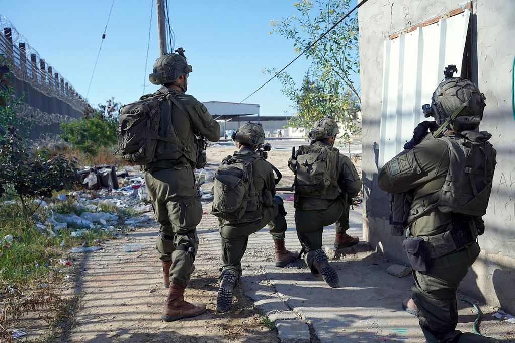 Photos released by the Israeli military on May 8, 2024 show Israeli troops operating in Rafah, south of the Gaza Strip.