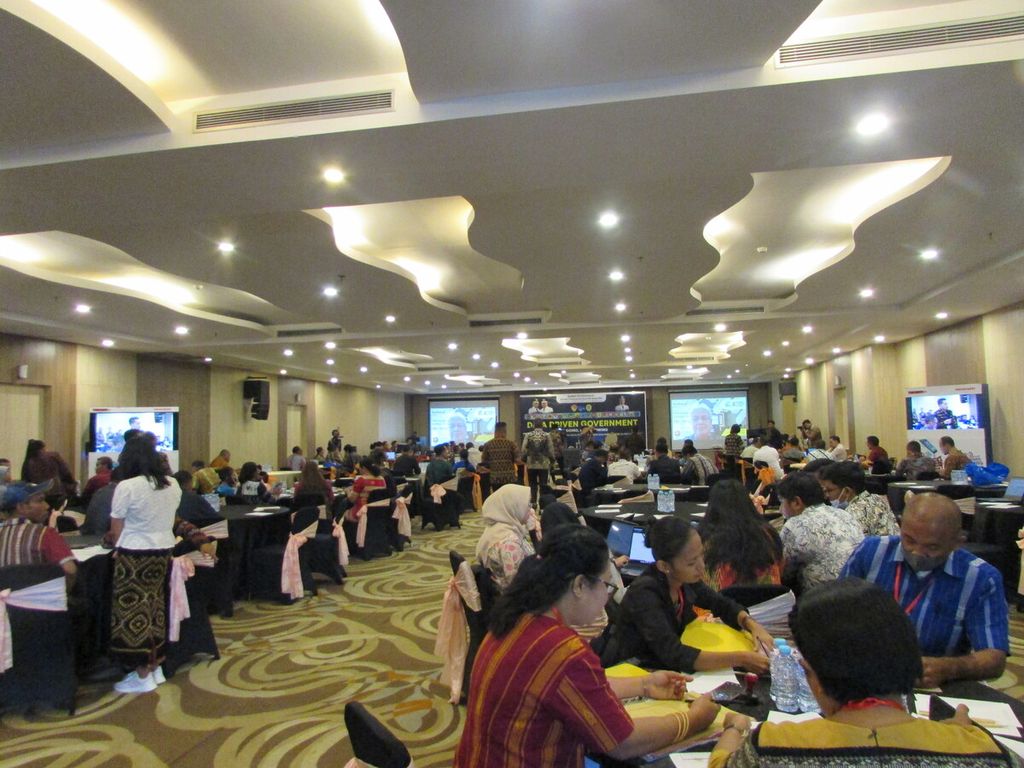 Rapat Koordinasi Bidang Komunikasi dan Informatika Tingkat Provinsi NTT di Kupang, Kamis (23/2/2023). Rakor ini untuk menyamakan persepsi antara pemprov dan pemkab/pemkot soal pembangunan digitalisasi terpusat, termasuk keamanan data.