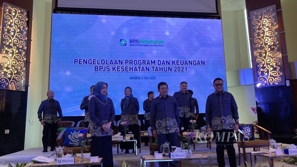 Pemaparan program dan keuangan BPJS Kesehatan tahun 2021 oleh BPJS Kesehatan digelar di Jakarta, Selasa (5/7/2022).