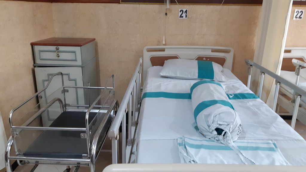 Gambaran konsep rawat gabung di Rumah Sakit Islam Klaten, Jawa Tengah, Sabtu (3/9/2022). Di ruangan rawat gabung, ibu dan bayi baru lahir tak dipisahkan. Ini salah satu dukungan terhadap ASI eksklusif