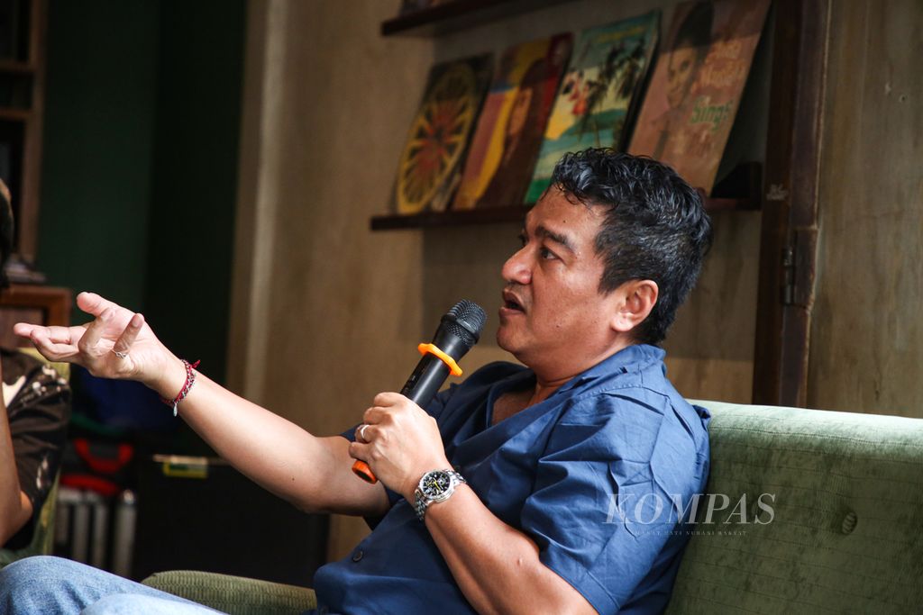 Musician Indra Lesmana at the release of his latest album entitled <i>Do the Math</i> in Jakarta, Tuesday (27/6/2023).