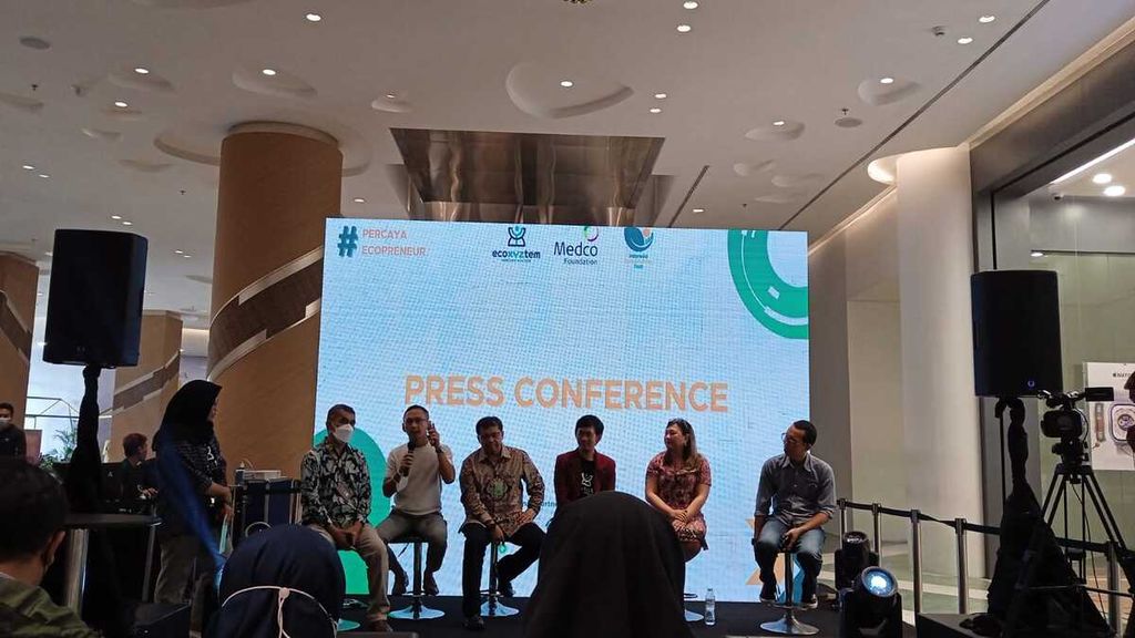 Suasana acara Indonesia Sustainability Fest pada Jumat (2/12/2022) di Jakarta.