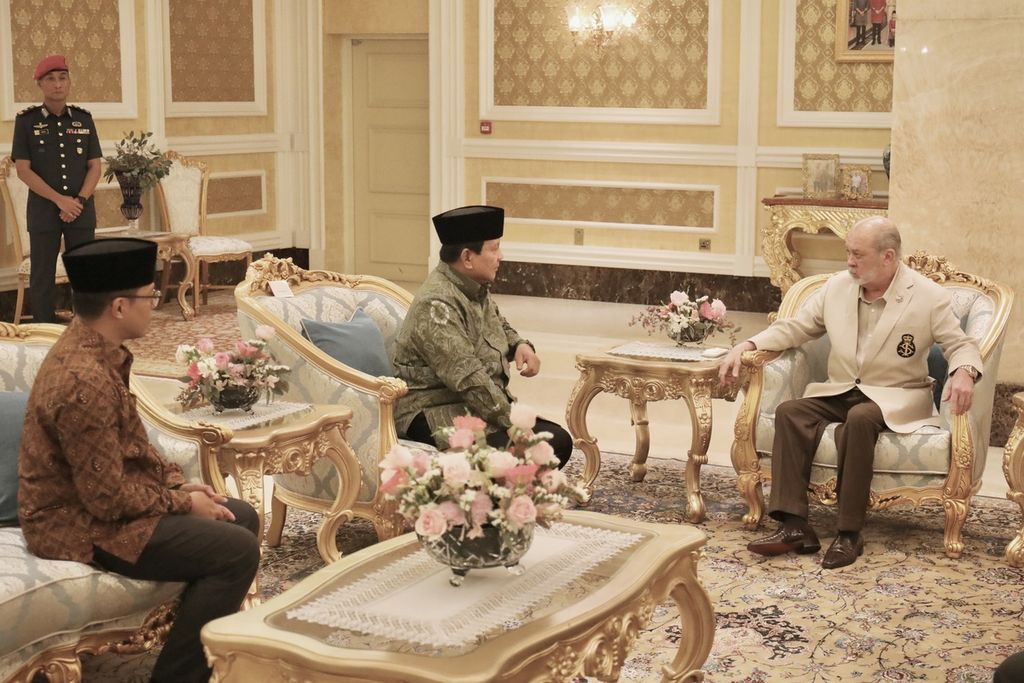 Menteri Pertahanan Prabowo Subianto, Sabtu (7/9/2024), melakukan kunjungan kerja ke Malaysia menemui Raja Malaysia Sultan Ibrahim.