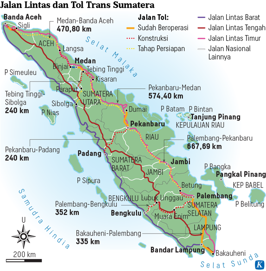Jalan Lintas dan Tol Trans-Sumatera