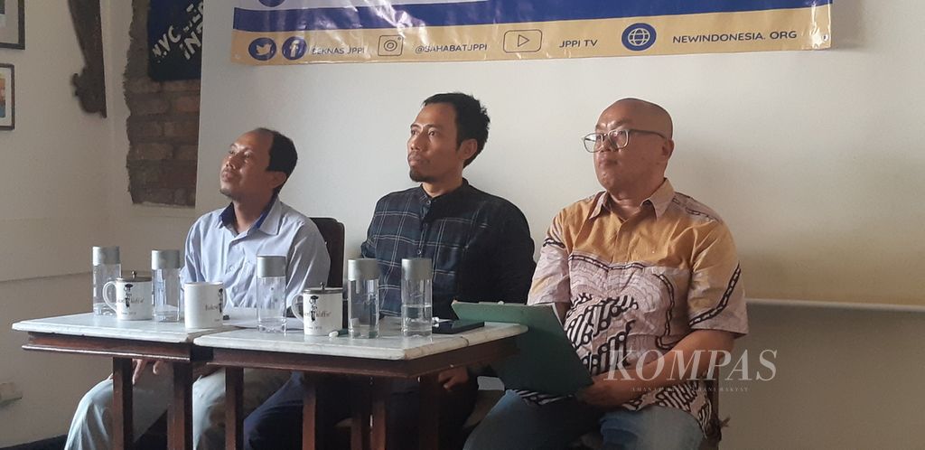 Narasumber diskusi Koalisi Kawal Pendidikan Jakarta bertajuk "Menolak Sistem Seleksi di PPDB DKI 2023" di Cikini, Jakarta Pusat, Minggu (11/6/2023).