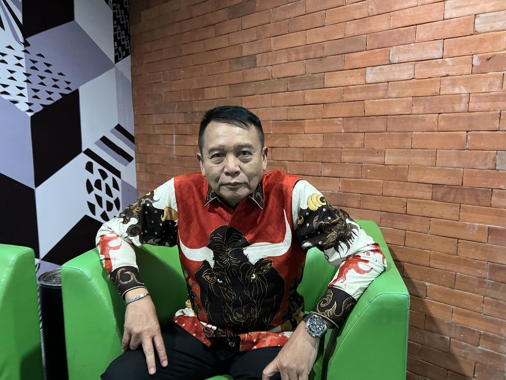 Anggota Komisi 1 DPR, Tubagus Hasanuddin, saat ditemui di Studio 4 TVRI , Jakarta Pusat, Kamis (11/5/2023).