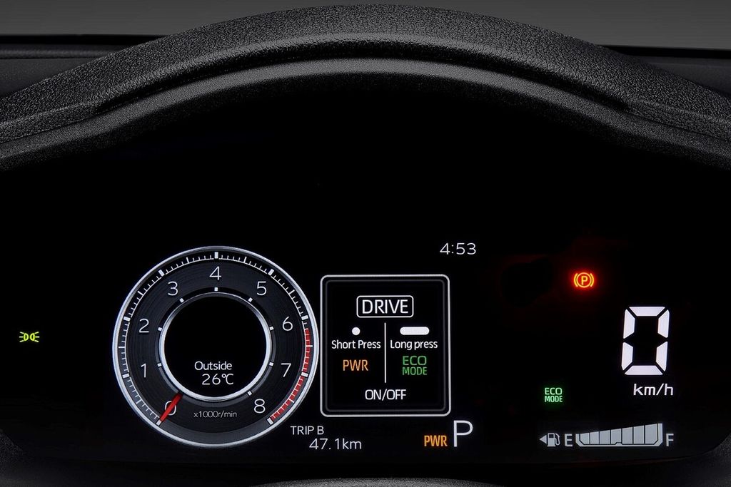 Kluster instrumen All New Toyota Vios menggunakan layar digital.
