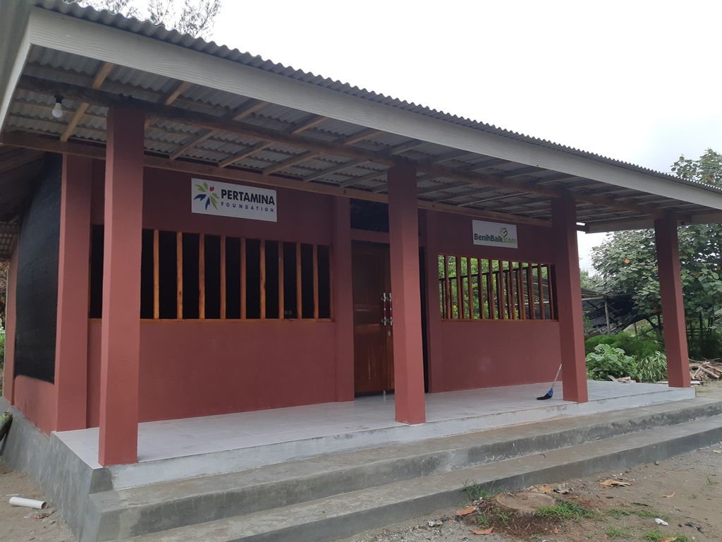 Suasana lokasi Konservasi Penyu Kaliratu di Desa Jogosimo, Klirong, Kebumen, Jawa Tengah, Rabu (8/6/2022).