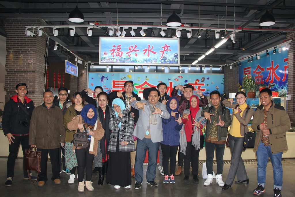 Pameran dan pertemuan mahasiswa Indonesia di Tianjin, China, tahun 2018.