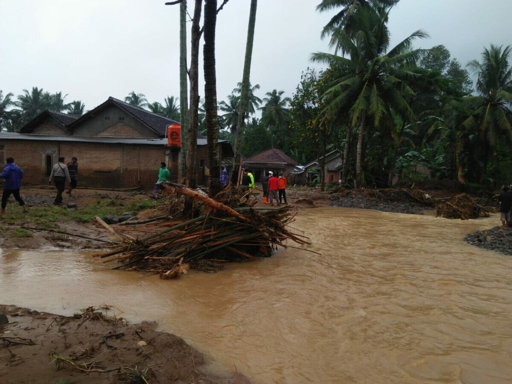 Ilustrasi. Lokasi banjir di Kecamatan Semaka, Kabupaten Tanggamus, Lampung, Rabu (5/8/2020).