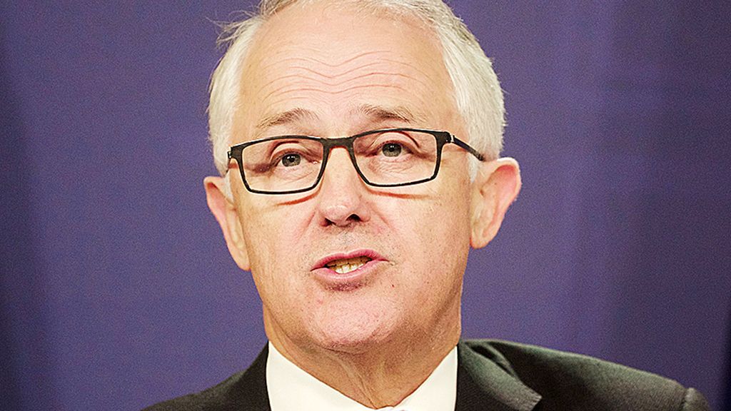 Perdana Menteri Australia  Malcolm Turnbull saat berbicara kepada media untuk mengumumkan perubahan kabinet dalam konferensi pers di Sydney, Australia, Selasa (19/12). 