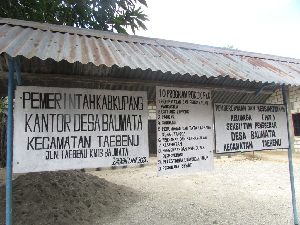 Kantor Desa Baumata, Kabupaten Kupang, Sabtu (6/8/2022).