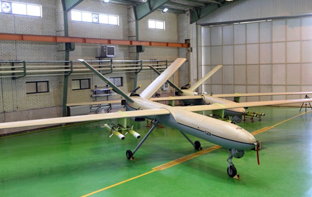 Salah satu drone milik Iran yang dilepaskan saat membalas Israel.