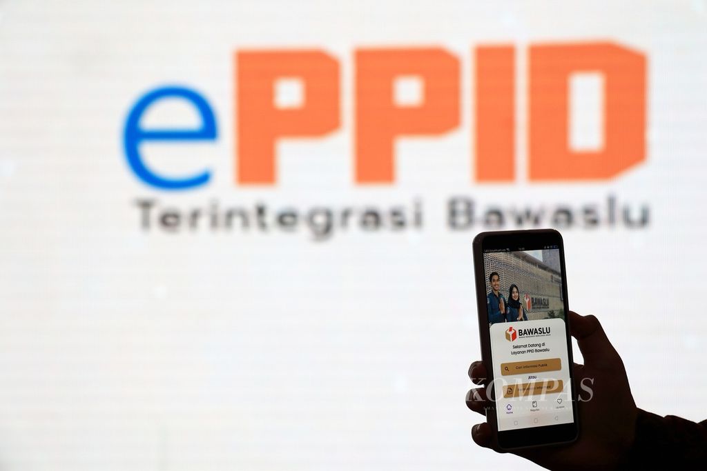 Badan Pengawas Pemilu (Bawaslu) meluncurkan aplikasi elektronik Pejabat Pengelola Informasi dan Dokumentasi (e-PPID) Terintegrasi Bawaslu di Jakarta, Kamis (22/9/2022). 