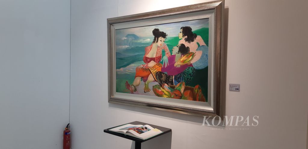 Salah satu lukisan <i>old master</i> pelukis Indonesia yang dipamerkan Linda Gallery di Tanjong Pagar Distripark, Singapura. Sebanyak 55 lukisan dan patung yang dipamerkan kemudian dilelang pada Sabtu (14/1/2023) di Hotel Hilton Singapore Orchard.