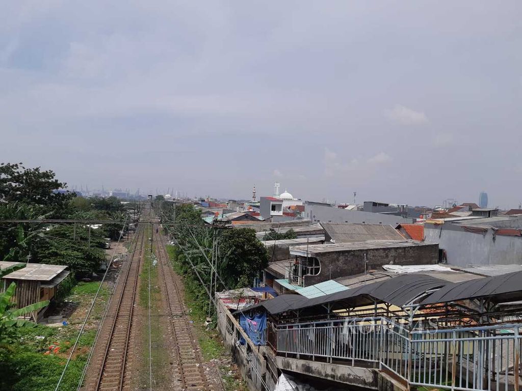 Kondisi Kampung Bahari, Tanjung Priok, Jakarta Utara, Rabu (16/3/2022) siang. 