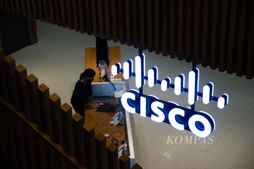 Suasana kantor perusahaan teknologi Cisco di Singapura, Rabu (18/5/2022).