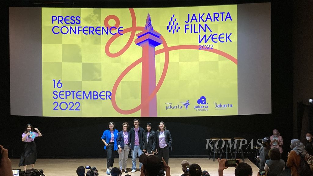 Konferensi Jakarta Film Week (JFW) 2022 berlangsung di Jakarta, Jumat (16/9/2022). 
