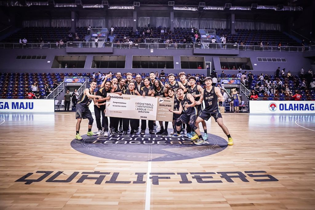 Wakil Malaysia NS Matrix Deers menjadi salah satu dari dua tim yang lolos ke babak utama Liga Champions Bola Basket Asia 2024. Mereka mendapatkan tiket setelah mengalahkan wakil Indonesia, Prawira Harum Bandung, 91-87, di Stadion Britama Arena, Jumat (26/4/2024) malam WIB.