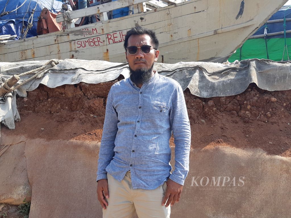Sulaeman, salah satu kapten pinisi yang ditemui Senin (17/7/2023) siang di Sunda Kelapa, Jakarta Utara.