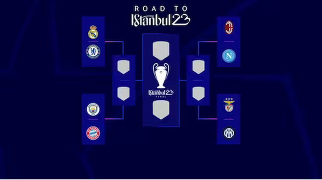 Hasil undian perempat final dan semifinal Liga Champions Eropa musim 2022-2023.